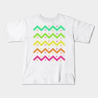 watercolor Chevron pattern Kids T-Shirt